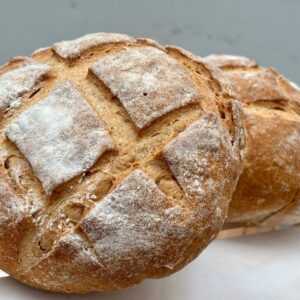 Hogaza rústica de pan sin gluten