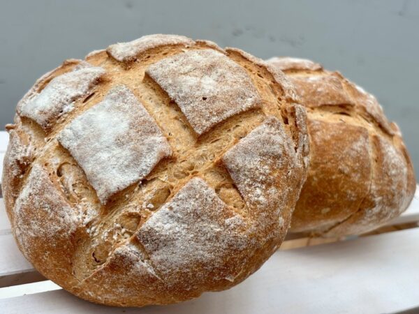 Hogaza rústica de pan sin gluten