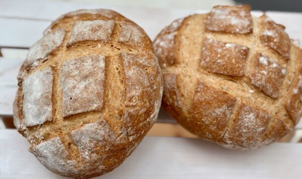 Hogaza rústica de pan sin gluten